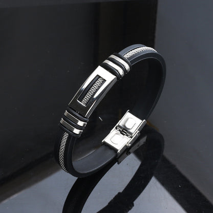 Gorgeous, fashionable, and minimalist Stainless Steel genuine Faux Leather bracelet,
