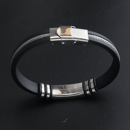 Gorgeous, fashionable, and minimalist Stainless Steel genuine Faux Leather bracelet,