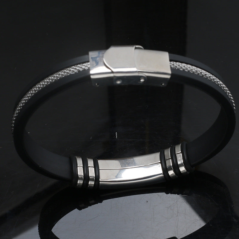 Gorgeous, fashionable, and minimalist Stainless Steel genuine Faux Leather bracelet,