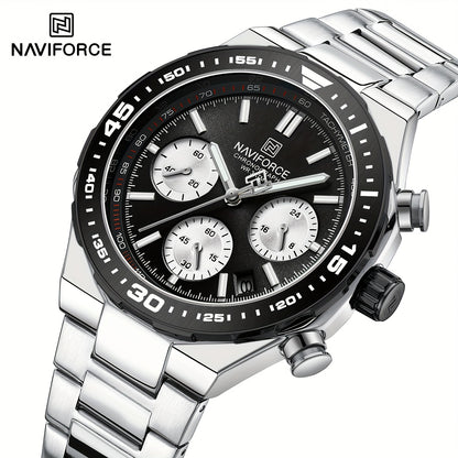 NAVIFORCE Men'S Luxury Business Watch, Multi-function Chronograph Waterproof Men Watches,
