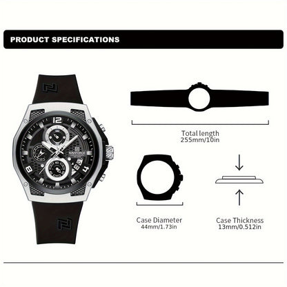 NAVIFORCE Men's Sports Watch - Luxury Quartz Chronograph with Date Display