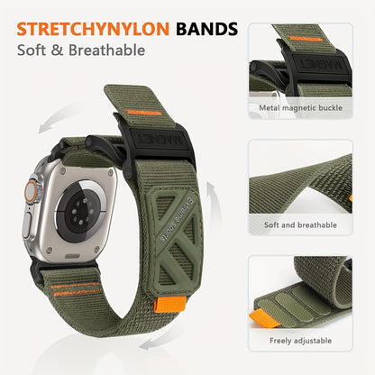 Magnetic Buckle Braided Sport Band Compatible with Apple Watch