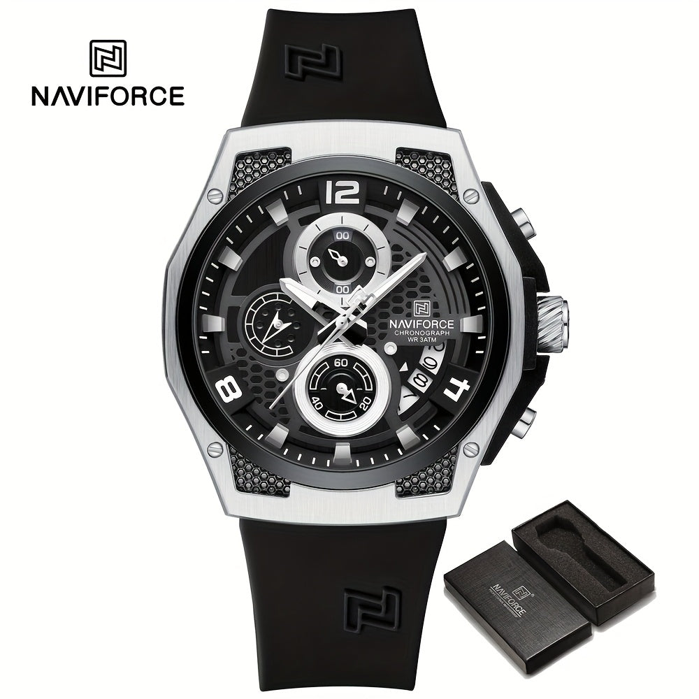 NAVIFORCE Men's Sports Watch - Luxury Quartz Chronograph with Date Display