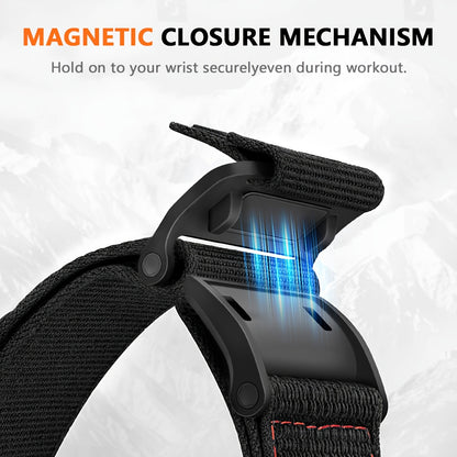 Magnetic Buckle Braided Sport Band Compatible with Apple Watch