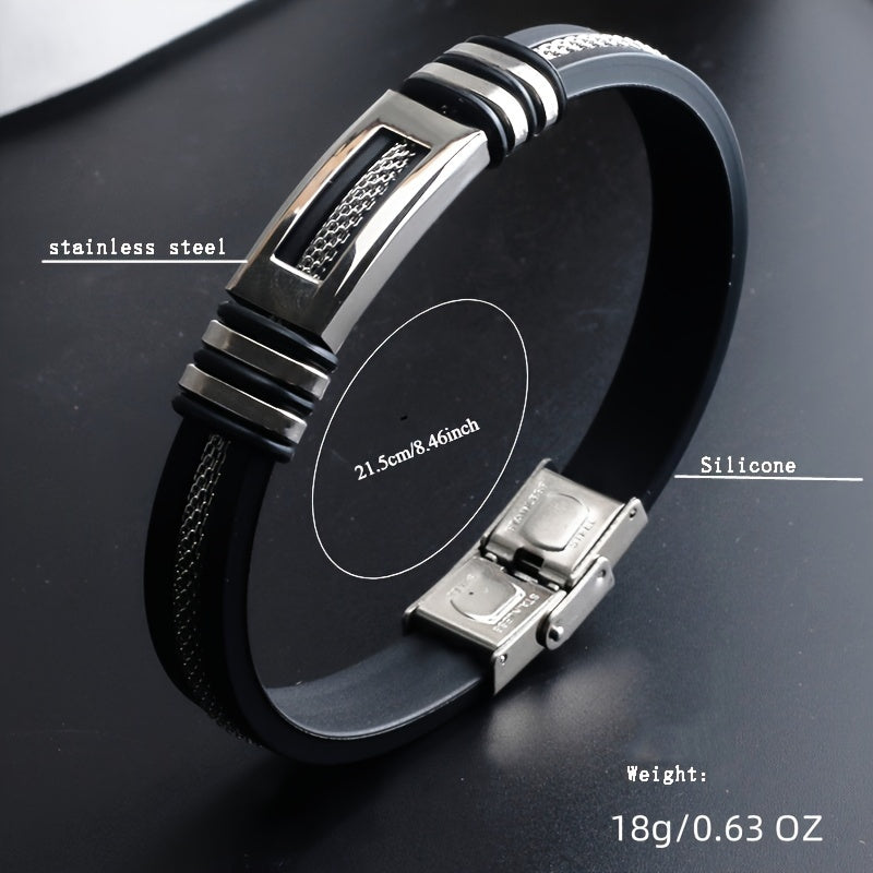 Gorgeous, fashionable, and minimalist Stainless Steel genuine Faux Leather bracelet,