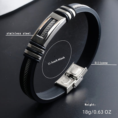 Gorgeous, fashionable, and minimalist Stainless Steel genuine Faux Leather bracelet,