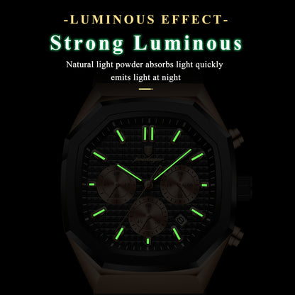 POEDAGAR Men's Watch - Waterproof up to 3ATM,