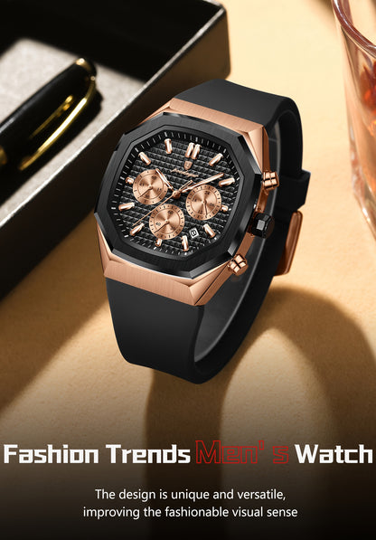 POEDAGAR Men's Watch - Waterproof up to 3ATM,