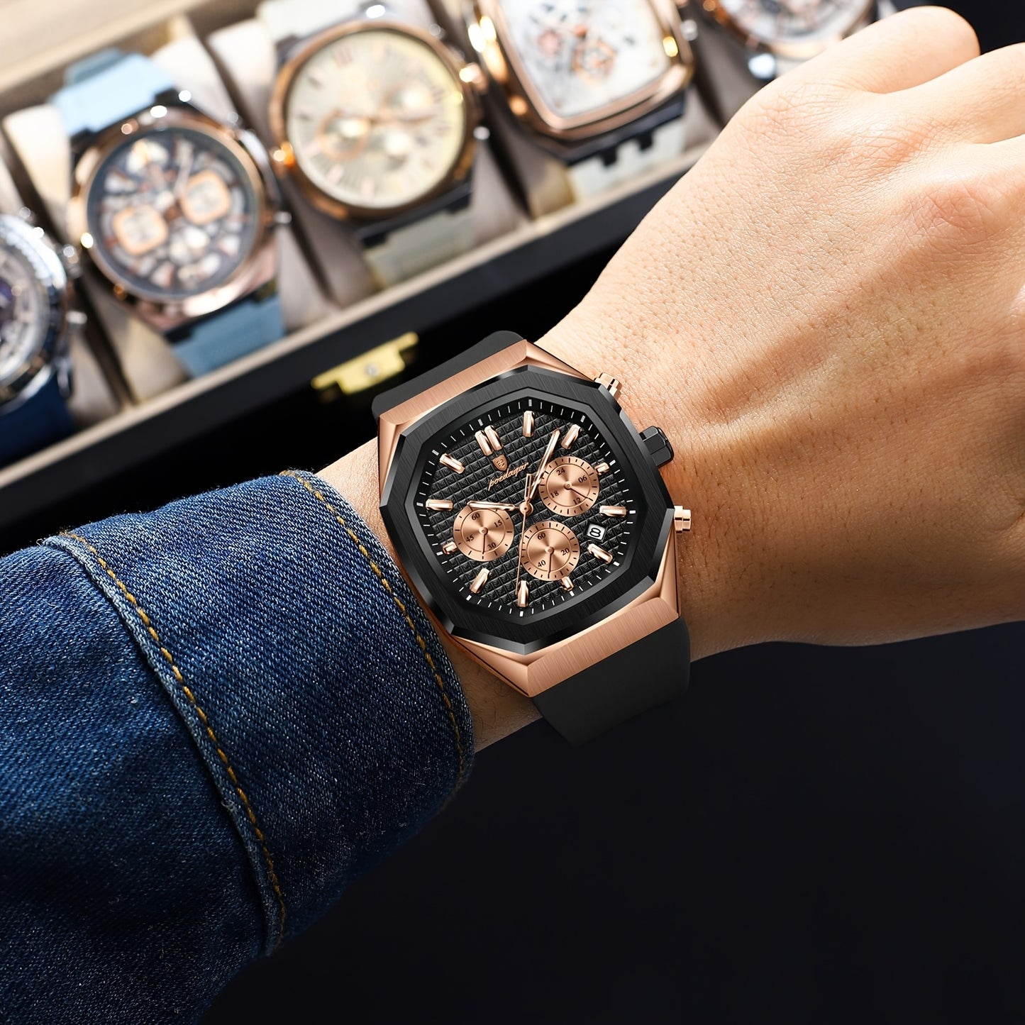 POEDAGAR Men's Watch - Waterproof up to 3ATM,