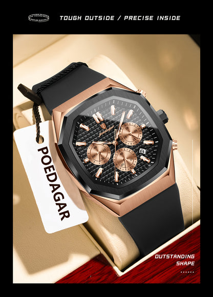 POEDAGAR Men's Watch - Waterproof up to 3ATM,