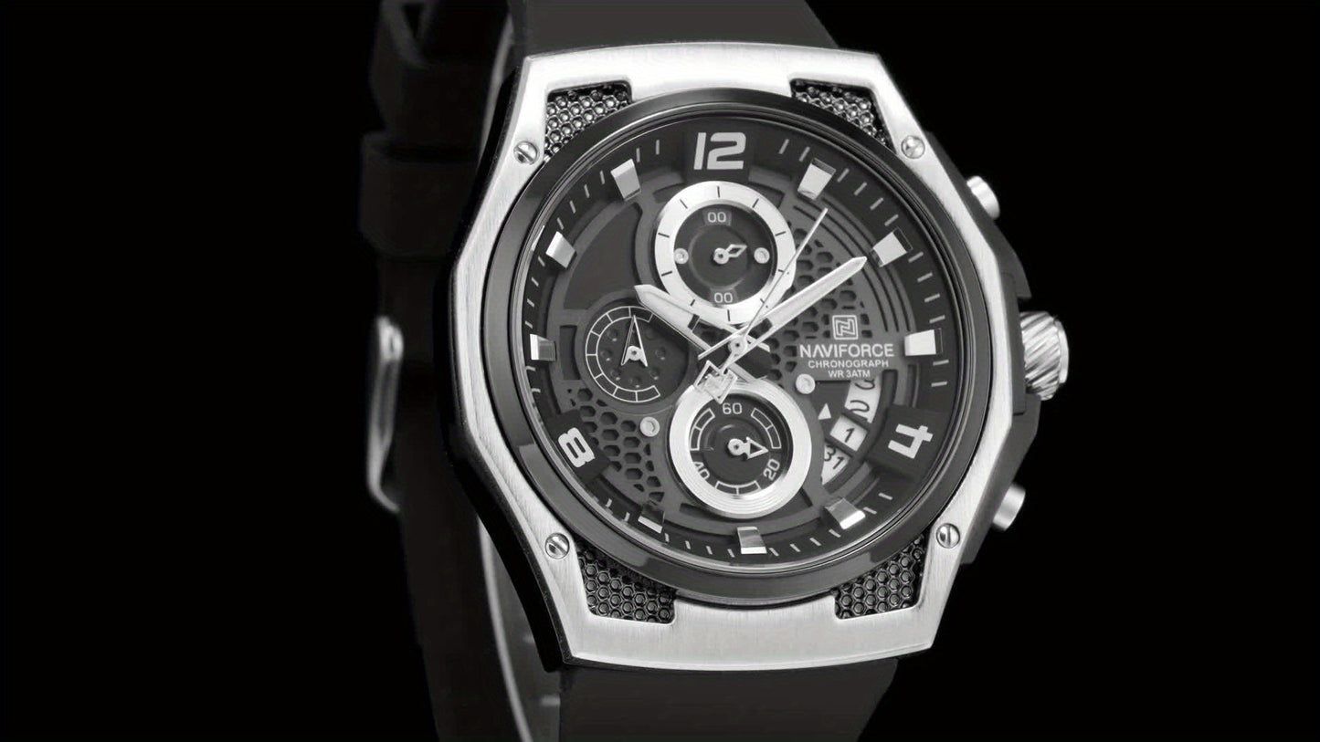 NAVIFORCE Men's Sports Watch - Luxury Quartz Chronograph with Date Display