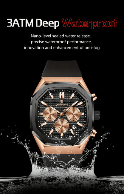 POEDAGAR Men's Watch - Waterproof up to 3ATM,