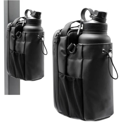 Magnetic Gym Sling Bag Water Bottle & Phone Holder Waterproof Crossbody Bag for Outdoor Sports Travel Fitness Accessories