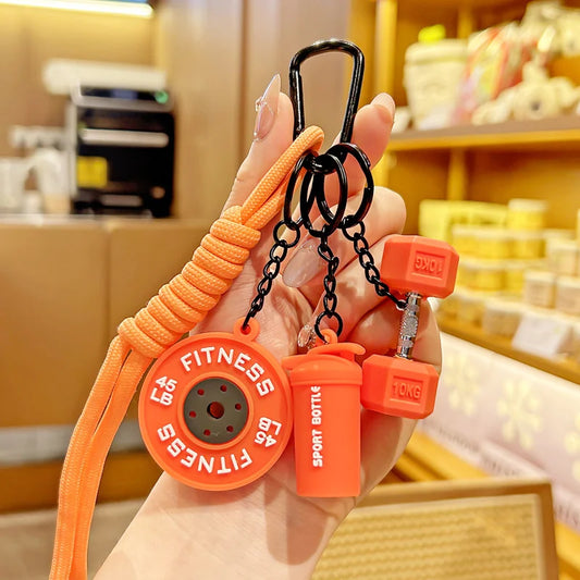 Fitness Keychain,Colorful Gym Bag Charm for Fitness Lovers, Motivational Fitness Gym Key ring,Workout Keychain Gifts