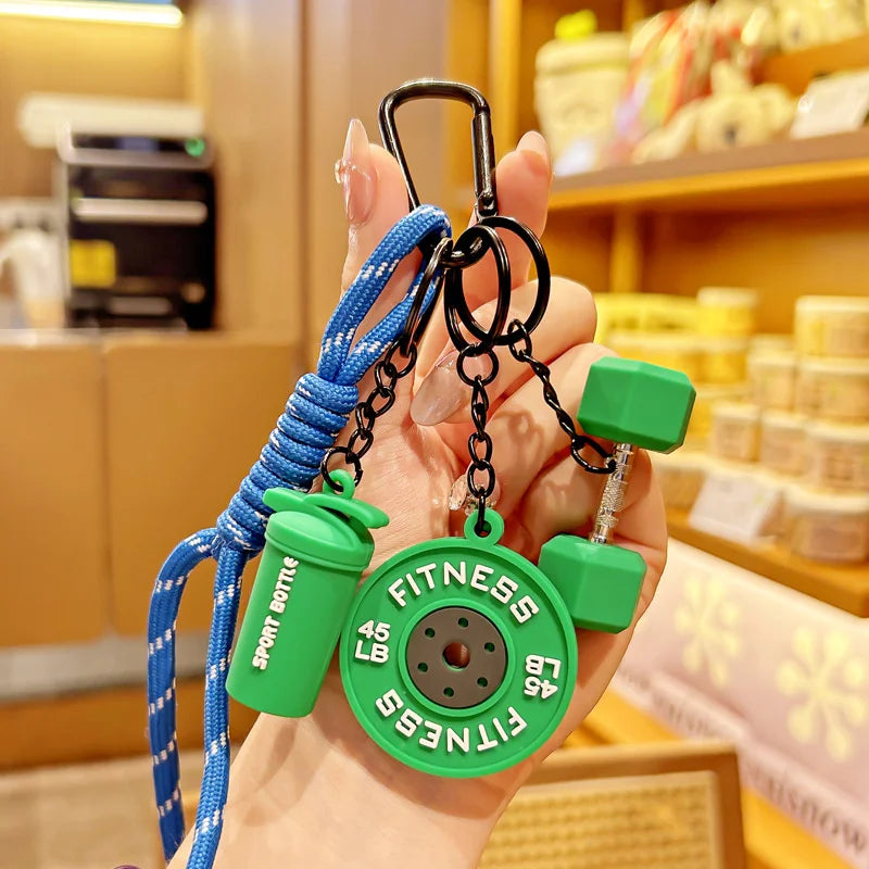 Fitness Keychain,Colorful Gym Bag Charm for Fitness Lovers, Motivational Fitness Gym Key ring,Workout Keychain Gifts