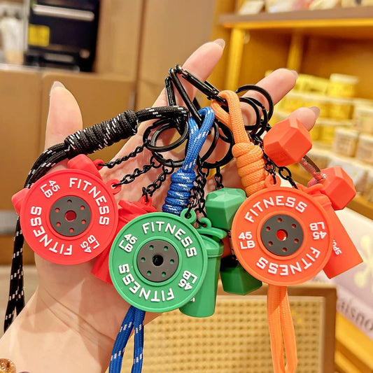 Fitness Keychain,Colorful Gym Bag Charm for Fitness Lovers, Motivational Fitness Gym Key ring,Workout Keychain Gifts