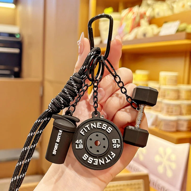 Fitness Keychain,Colorful Gym Bag Charm for Fitness Lovers, Motivational Fitness Gym Key ring,Workout Keychain Gifts