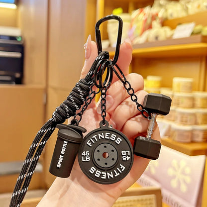 Fitness Keychain,Colorful Gym Bag Charm for Fitness Lovers, Motivational Fitness Gym Key ring,Workout Keychain Gifts