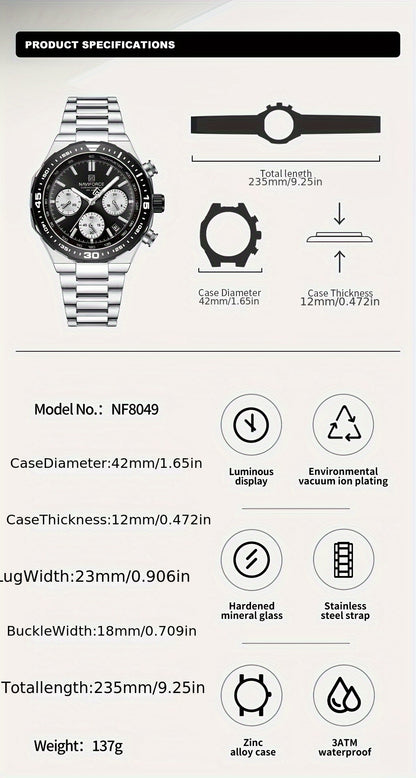 NAVIFORCE Men'S Luxury Business Watch,