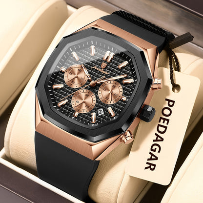 POEDAGAR Men's Watch - Waterproof up to 3ATM,