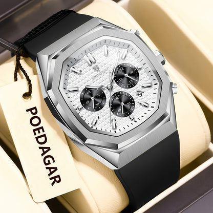 POEDAGAR Men's Watch - Waterproof up to 3ATM,