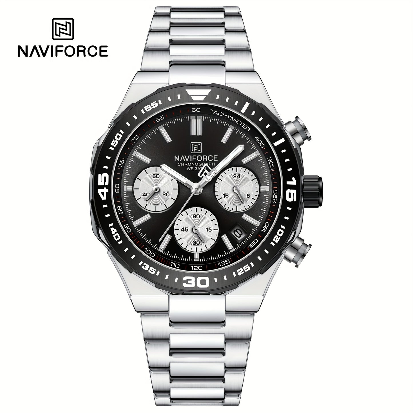 NAVIFORCE Men'S Luxury Business Watch, Multi-function Chronograph Waterproof Men Watches,