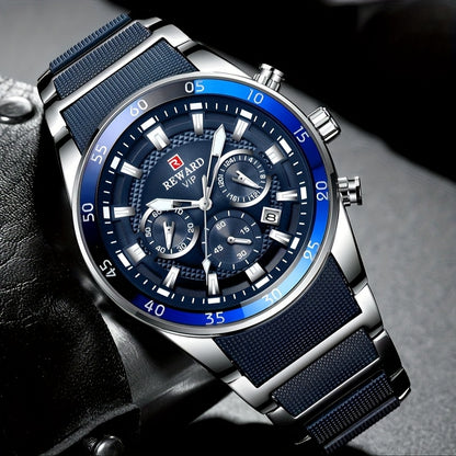 Reward Luminous Men's Watch-Luxury Sports Chronograph with Silicone Strap