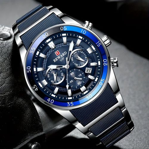 Reward Luminous Men's Watch-Luxury Sports Chronograph with Silicone Strap