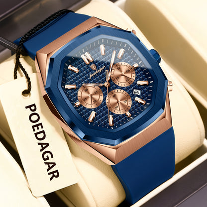 POEDAGAR Men's Watch - Waterproof up to 3ATM,