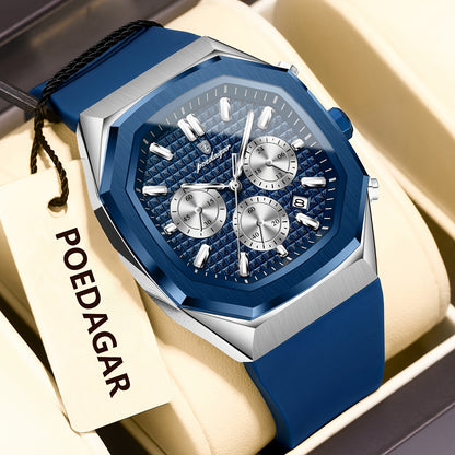 POEDAGAR Men's Watch - Waterproof up to 3ATM,