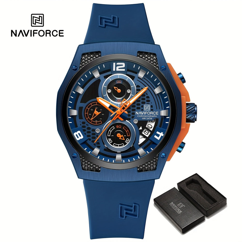 NAVIFORCE Men's Sports Watch - Luxury Quartz Chronograph with Date Display