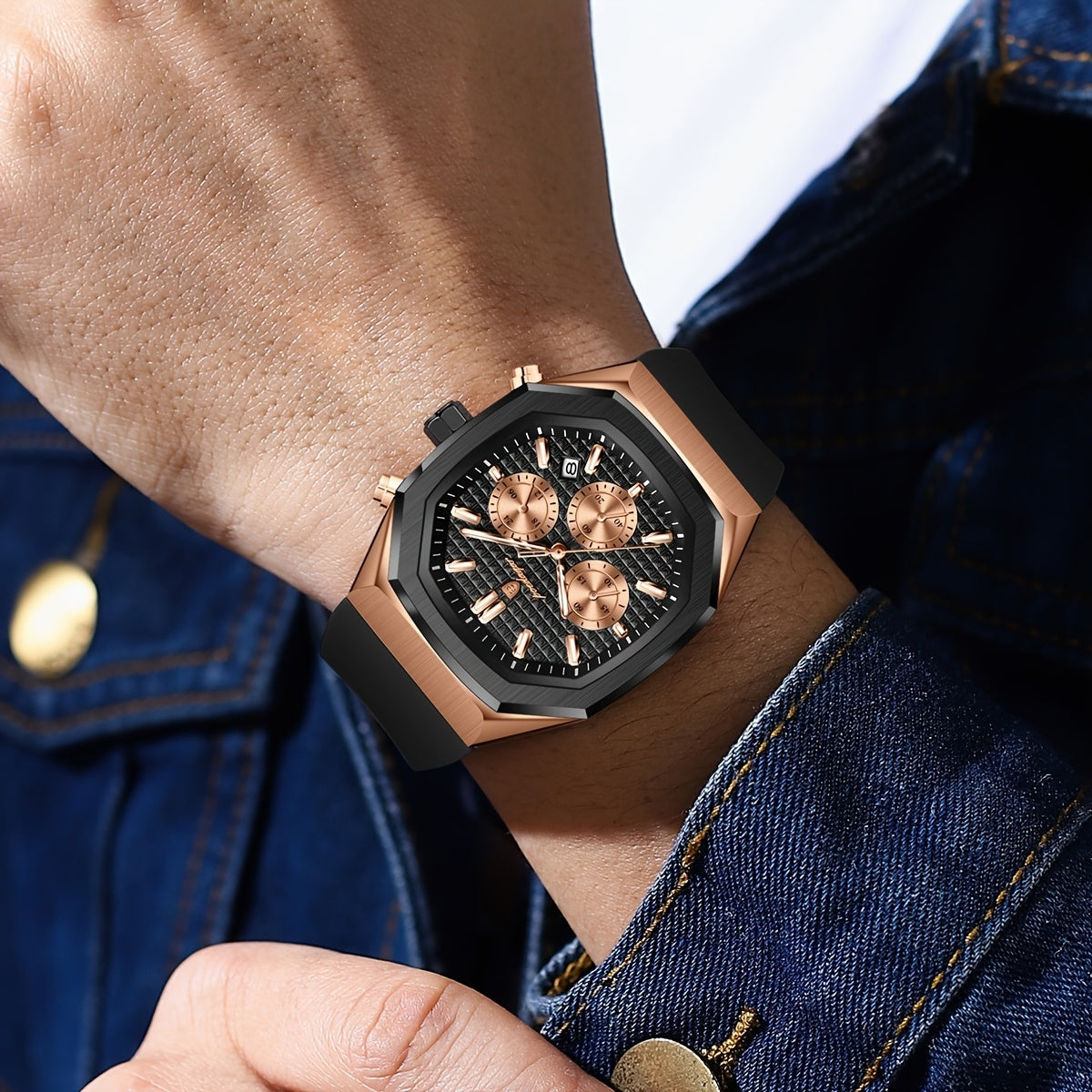 POEDAGAR Men's Watch - Waterproof up to 3ATM,