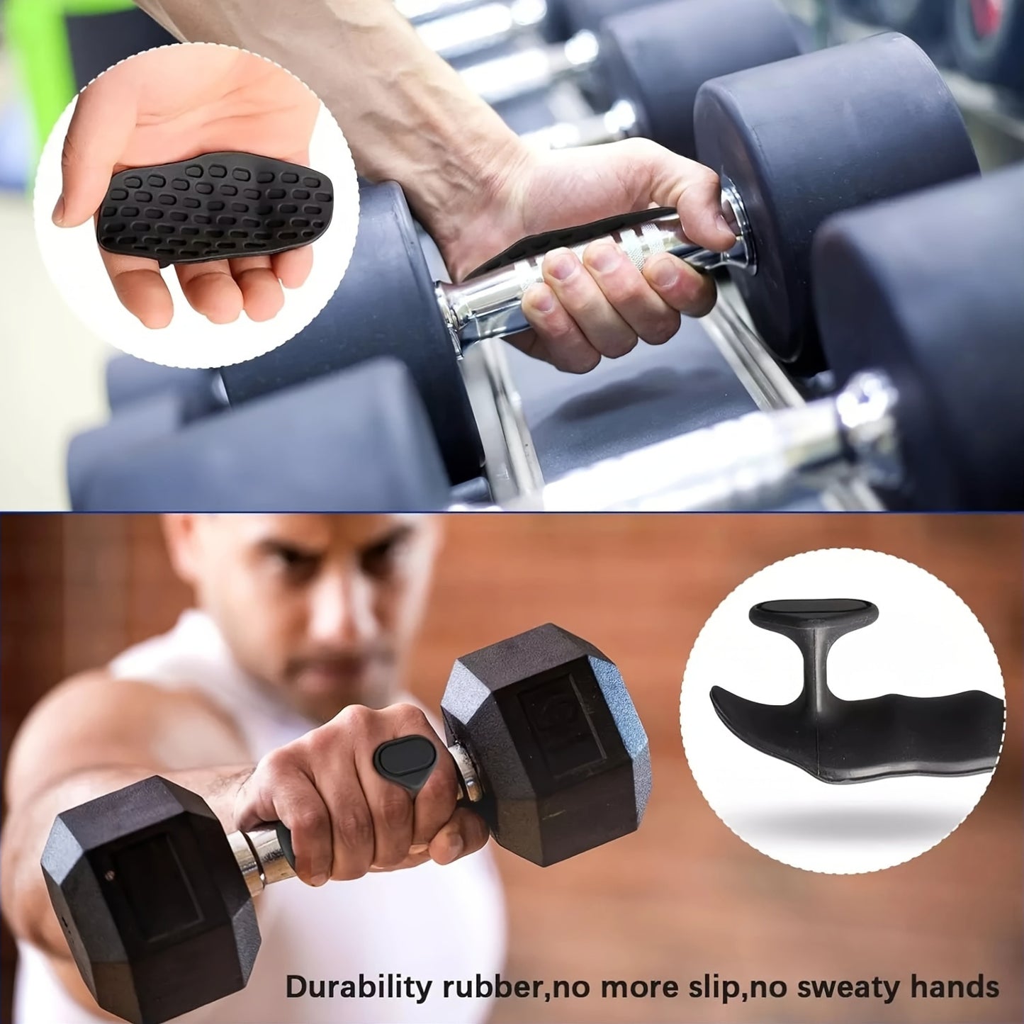 2pcs/1Pair Ergonomic Non-Slip Fitness Grips for Weightlifting, Bodyweight Training