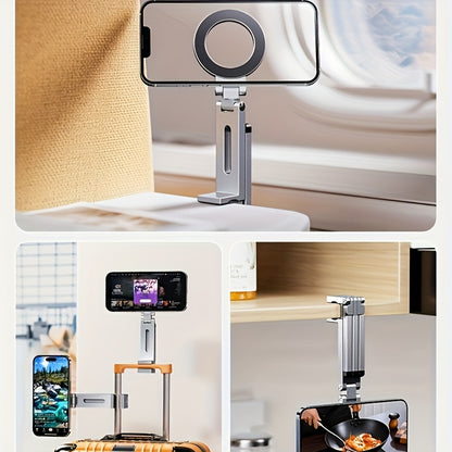 Portable Magnetic Phone Mount  360° Rotatable | Foldable | Strong Suction | Universal Clip